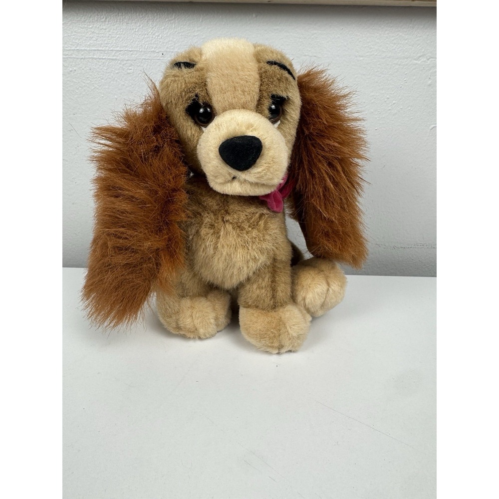 Vtg Disney Lady and the Tramp Lady Plush Dog Cocker Spaniel Stuffed Animal 8"